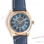 Super Clone Patek Philippe Calatrava Rose Gold Blue Dial Watch Cal.324 Movement